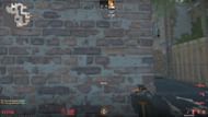 Align yourself to the brick on the crosshair and Hug the wall (Image via Valve)